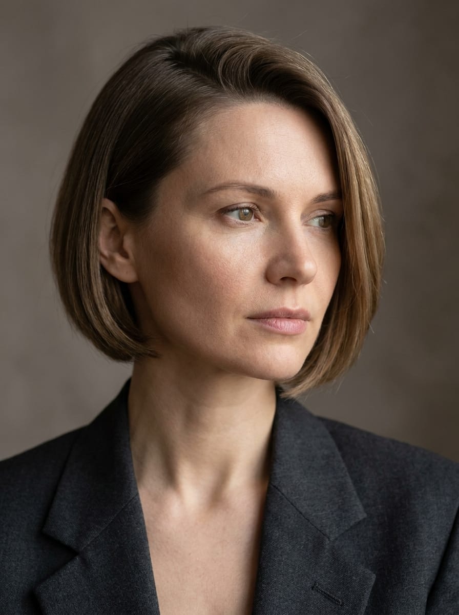 Short Bob mit tiefem Seitenscheitel - Freche kurze Bob Frisuren